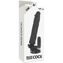 Basecock - Vibrateur Réaliste Télécommande Noir 21 Cm -O- 4 Cm